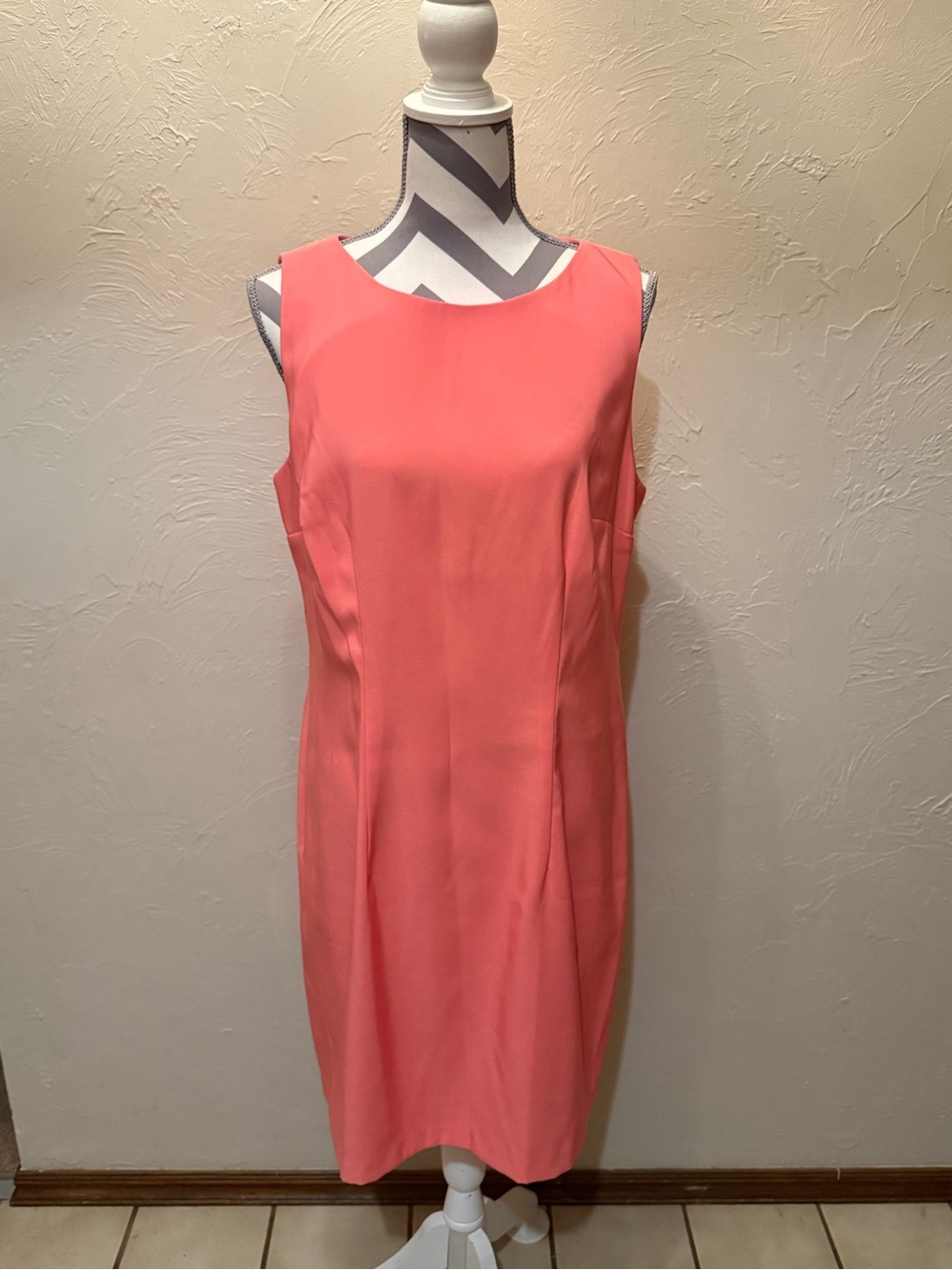 Alyx Coral-Pink Sleeveless Shift Dress